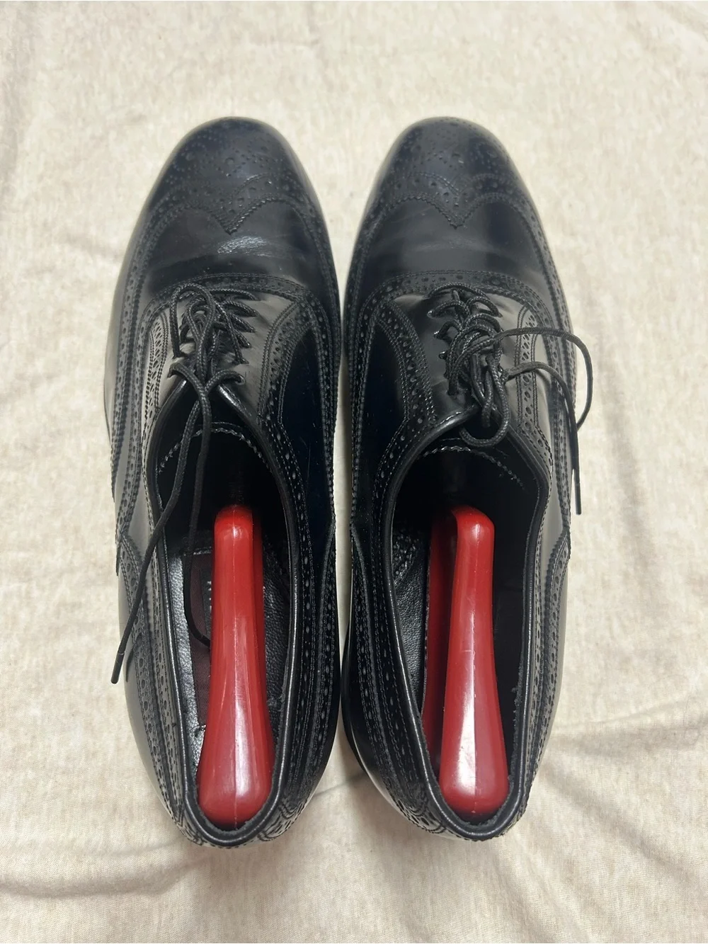 Florsheim Lexington Wingtip Oxford Shoes Size 11 In Box With Cedar Shoe Keepers